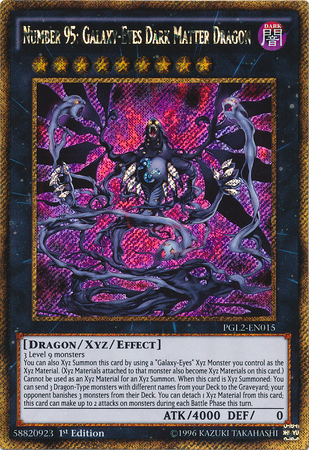 Number 95: Galaxy-Eyes Dark Matter Dragon [PGL2-EN015] Gold Secret Rare | Card Merchant Takapuna