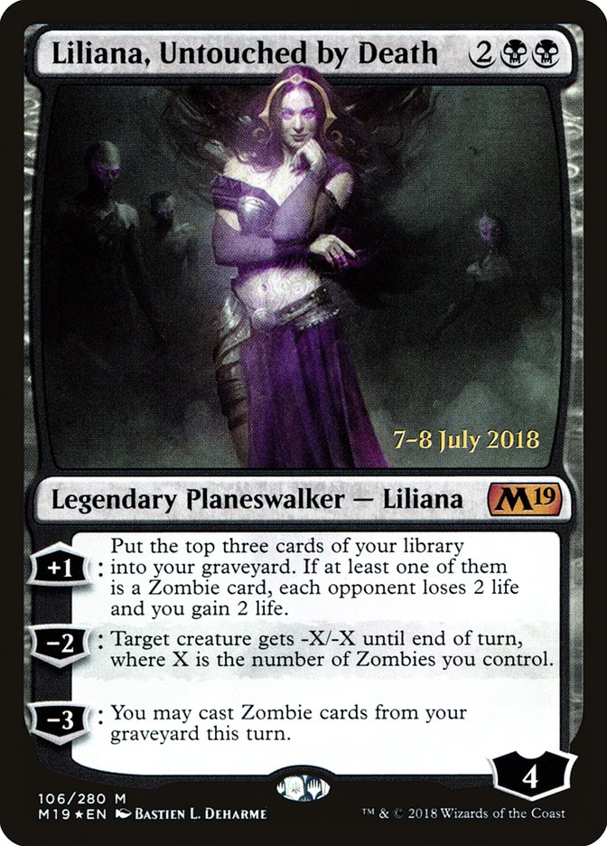 Liliana, Untouched by Death [Core Set 2019 Prerelease Promos] | Card Merchant Takapuna