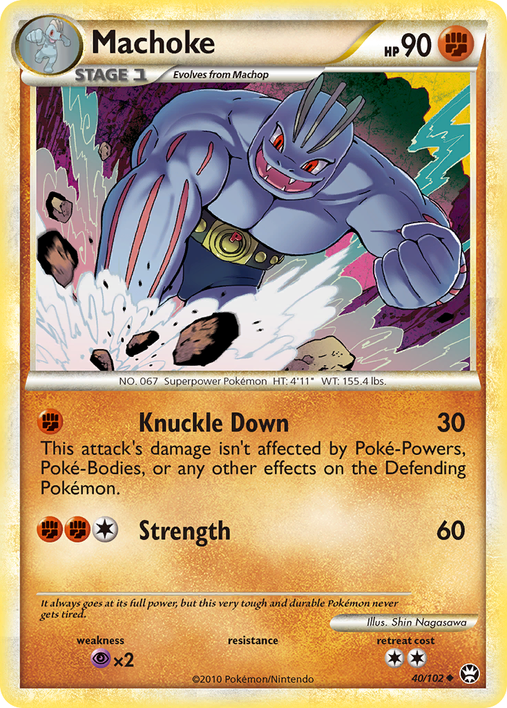 Machoke (40/102) [HeartGold & SoulSilver: Triumphant] | Card Merchant Takapuna