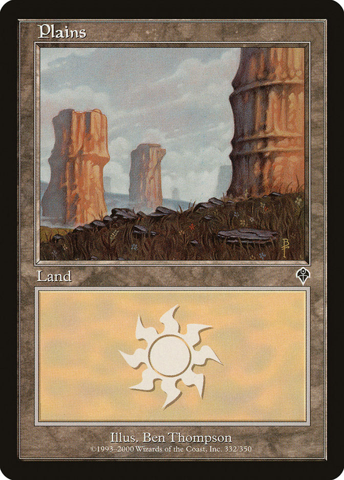 Plains (332) [Invasion] | Card Merchant Takapuna