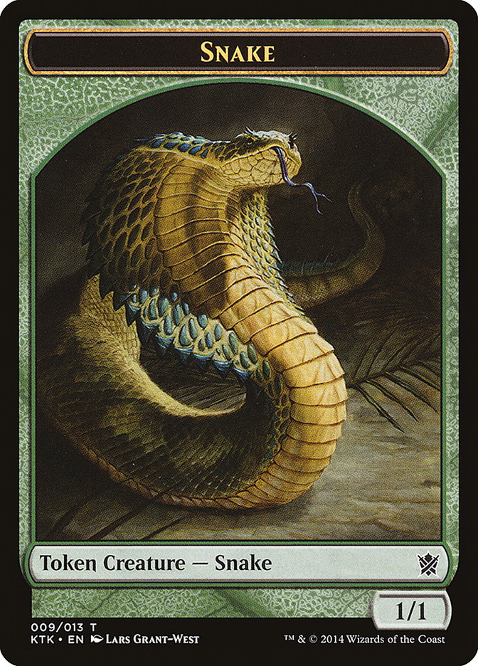 Snake Token [Khans of Tarkir Tokens] | Card Merchant Takapuna