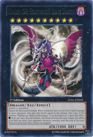 Number C92: Heart-eartH Chaos Dragon [LVAL-EN050] Rare | Card Merchant Takapuna