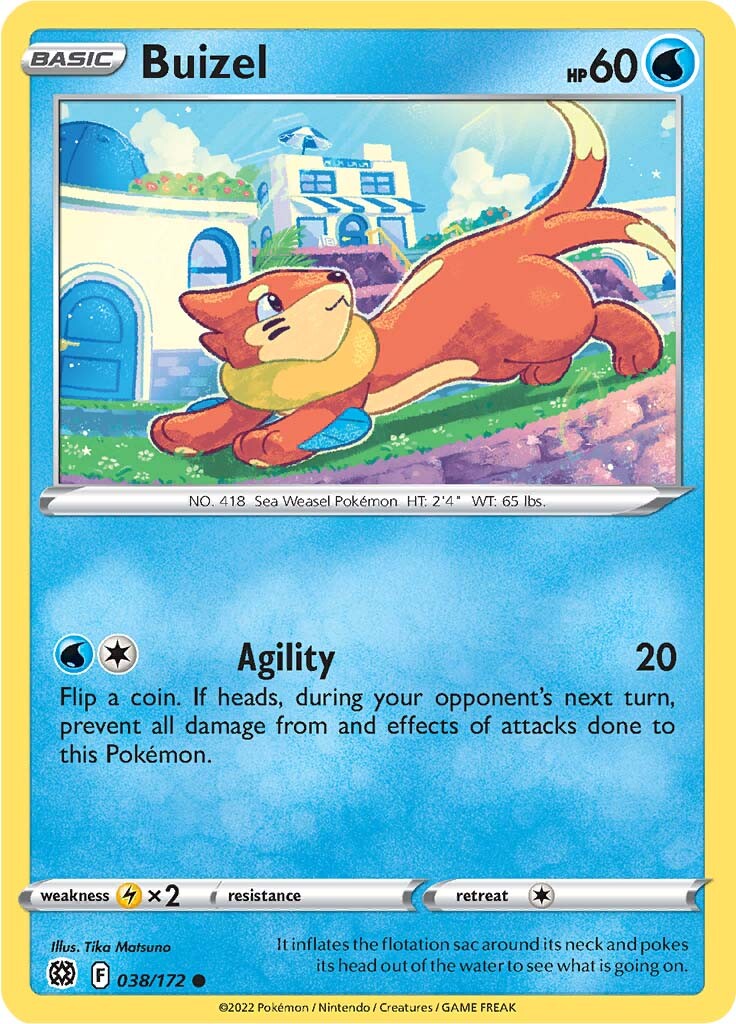 Buizel (038/172) [Sword & Shield: Brilliant Stars] | Card Merchant Takapuna