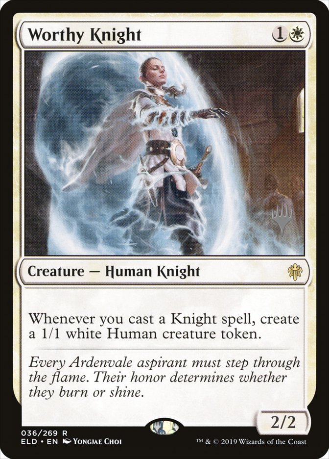 Worthy Knight (Promo Pack) [Throne of Eldraine Promos] | Card Merchant Takapuna