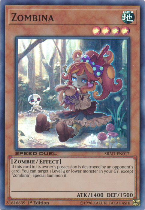 Zombina [SBAD-EN017] Super Rare | Card Merchant Takapuna