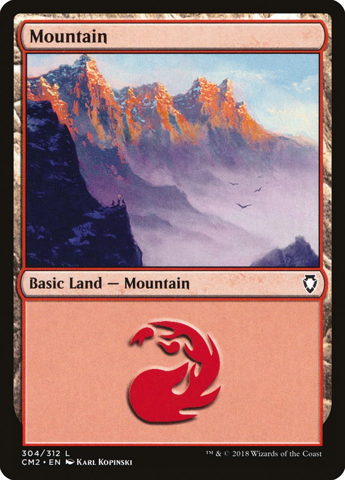 Mountain (304) [Commander Anthology Volume II] | Card Merchant Takapuna