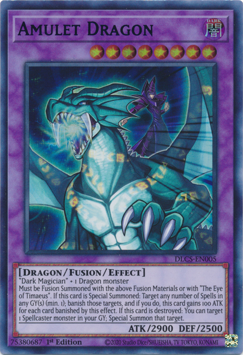 Amulet Dragon (Blue) [DLCS-EN005] Ultra Rare | Card Merchant Takapuna