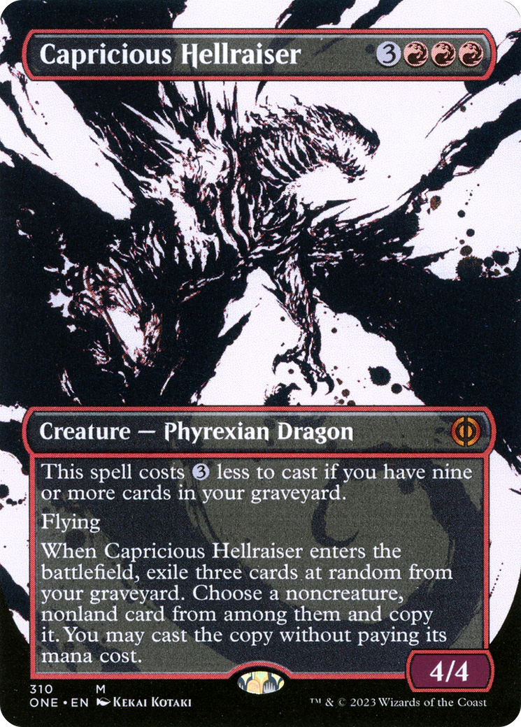 Capricious Hellraiser (Borderless Ichor) [Phyrexia: All Will Be One] | Card Merchant Takapuna