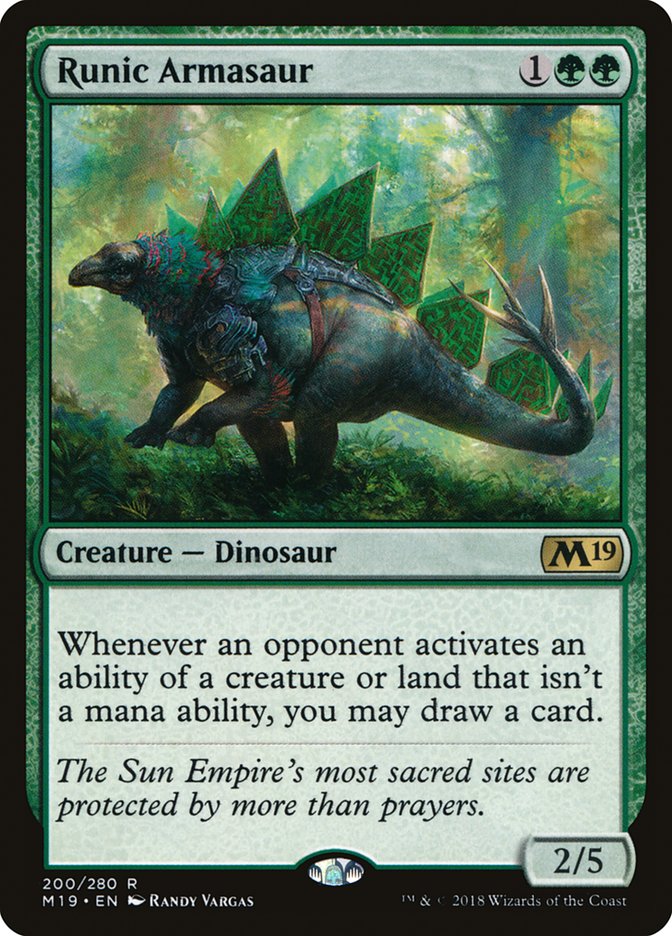 Runic Armasaur [Core Set 2019] | Card Merchant Takapuna