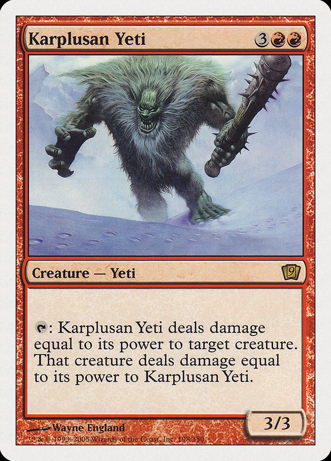 Karplusan Yeti [Ninth Edition] | Card Merchant Takapuna