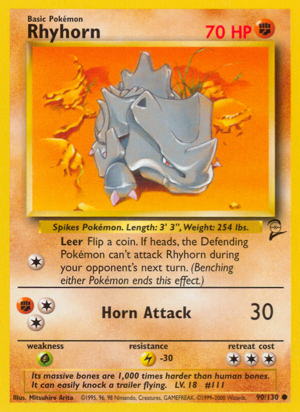 Rhyhorn (90/130) [Base Set 2] | Card Merchant Takapuna