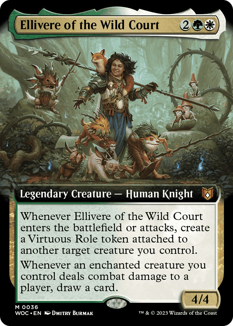 Ellivere of the Wild Court (Extended Art) [Wilds of Eldraine Commander] | Card Merchant Takapuna