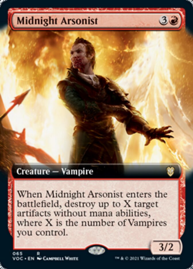 Midnight Arsonist (Extended Art) [Innistrad: Crimson Vow Commander] | Card Merchant Takapuna