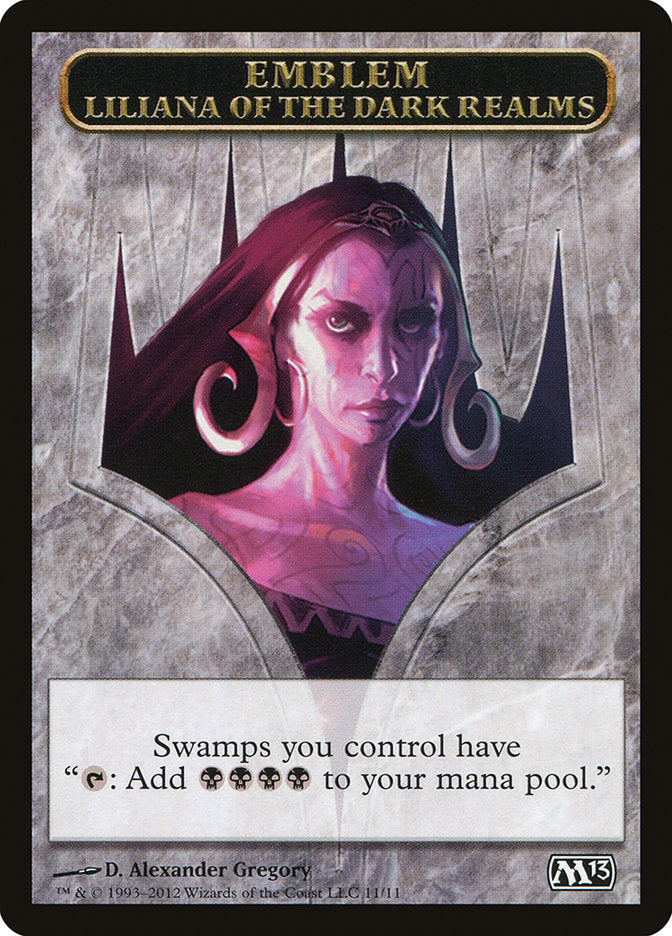 Liliana of the Dark Realms Emblem [Magic 2013 Tokens] | Card Merchant Takapuna