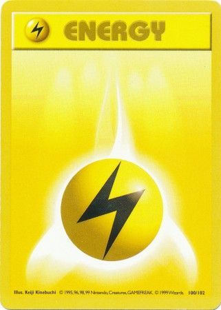 Lightning Energy (100/102) [Base Set Shadowless Unlimited] | Card Merchant Takapuna