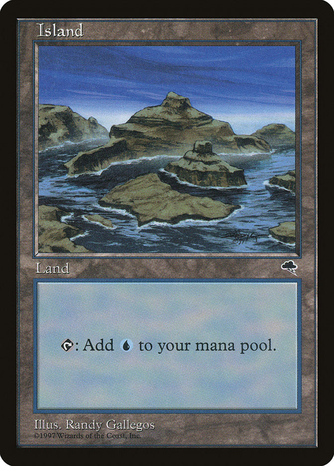 Island (Signature on Right / Blue Sky) [Tempest] | Card Merchant Takapuna