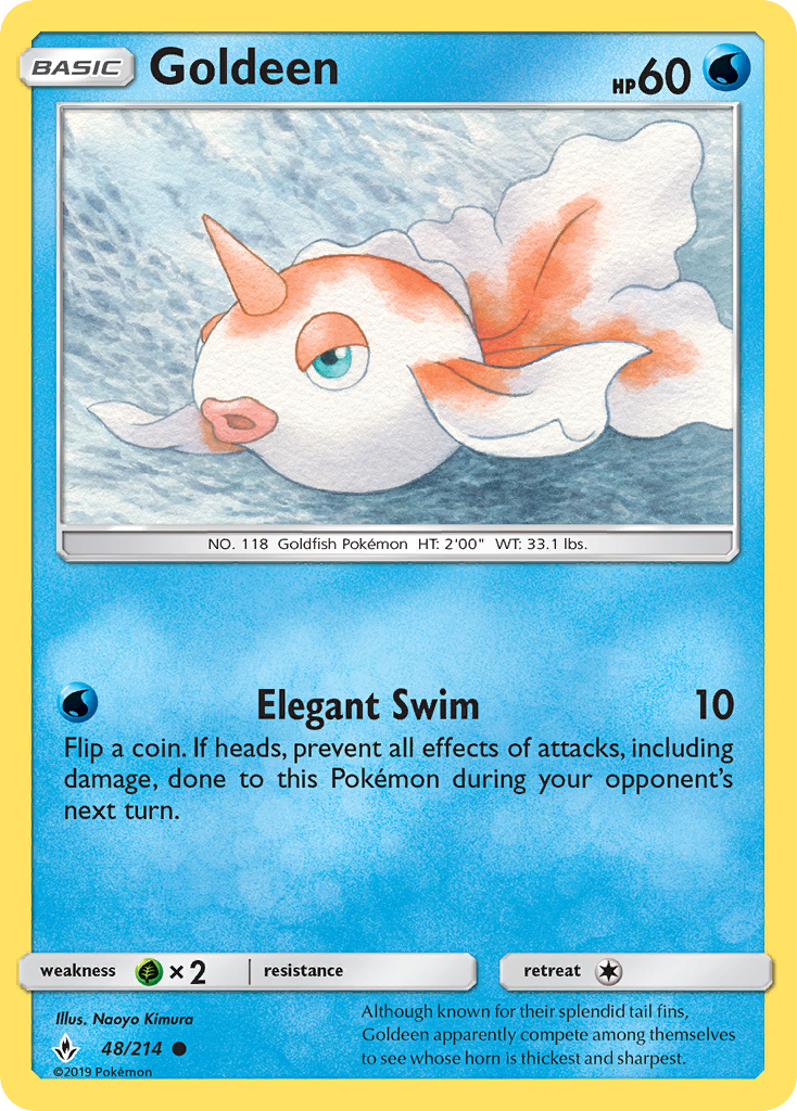 Goldeen (48/214) [Sun & Moon: Unbroken Bonds] | Card Merchant Takapuna