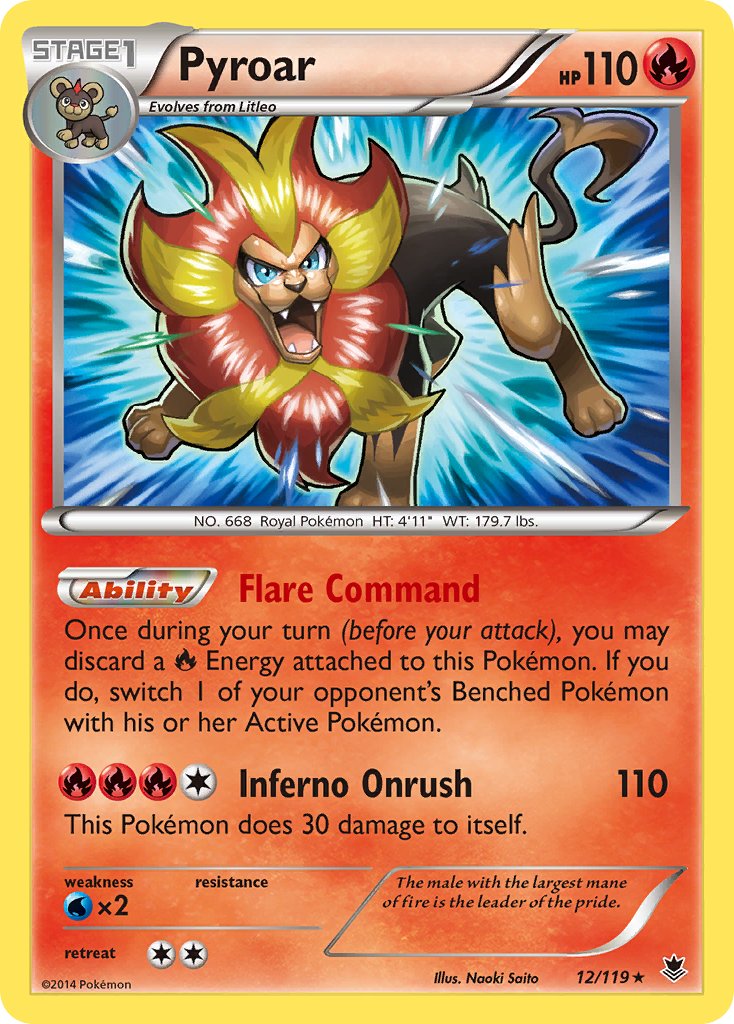 Pyroar (12/119) (Theme Deck Exclusive) [XY: Phantom Forces] | Card Merchant Takapuna