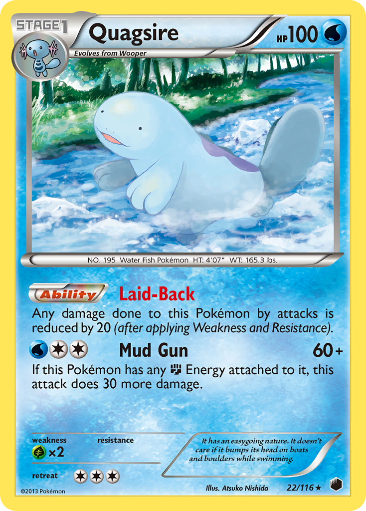 Quagsire (22/116) [Black & White: Plasma Freeze] | Card Merchant Takapuna