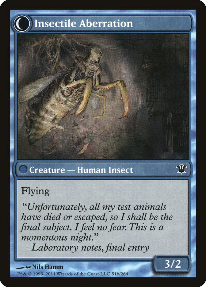 Delver of Secrets // Insectile Aberration [Innistrad] | Card Merchant Takapuna