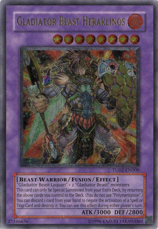 Gladiator Beast Heraklinos [TU02-EN000] Ultimate Rare | Card Merchant Takapuna