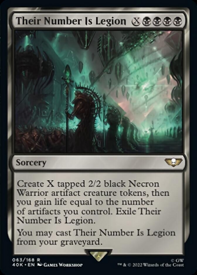 Their Number Is Legion (Surge Foil) [Warhammer 40,000] | Card Merchant Takapuna