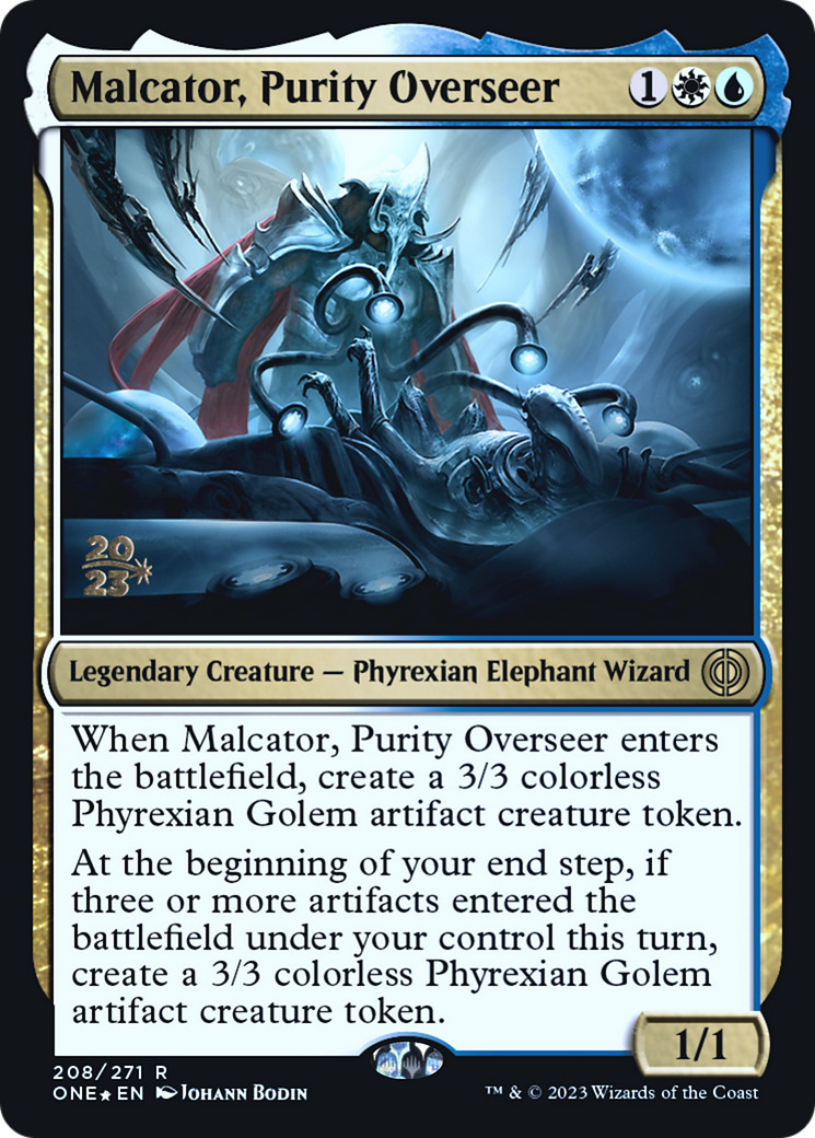 Malcator, Purity Overseer [Phyrexia: All Will Be One Prerelease Promos] | Card Merchant Takapuna