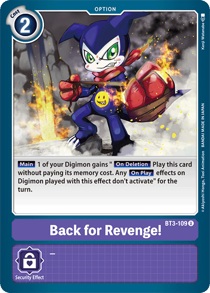 Back for Revenge! [BT3-109] [Release Special Booster Ver.1.0] | Card Merchant Takapuna