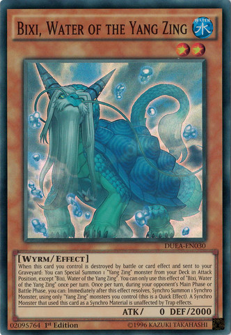 Bixi, Water of the Yang Zing [DUEA-EN030] Super Rare | Card Merchant Takapuna