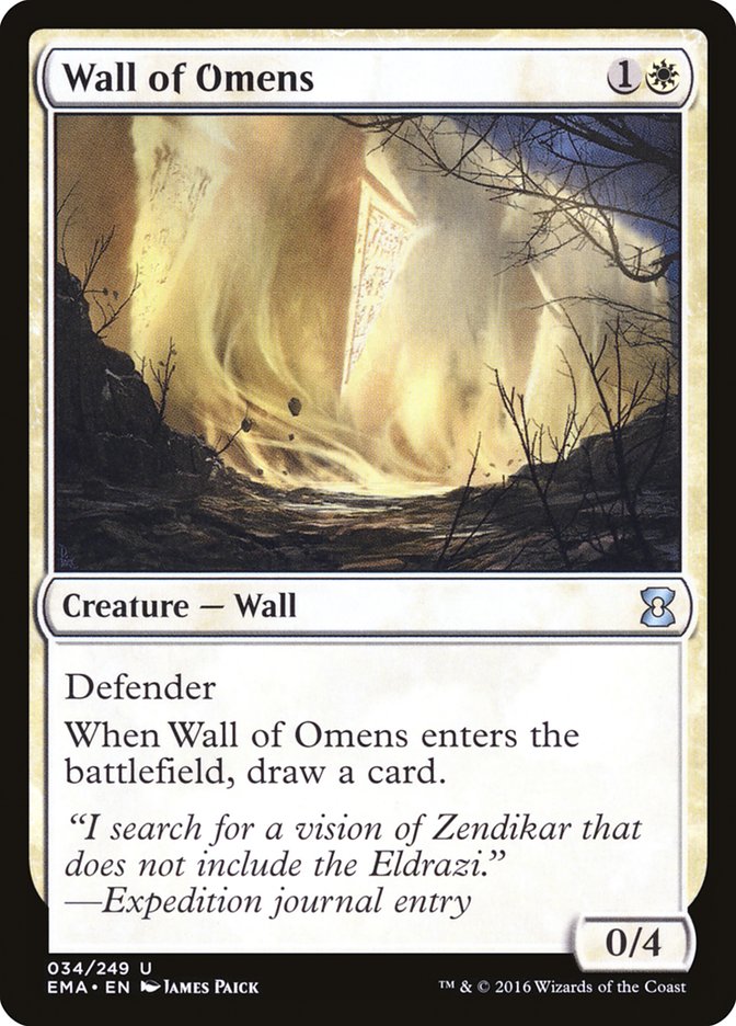 Wall of Omens [Eternal Masters] | Card Merchant Takapuna