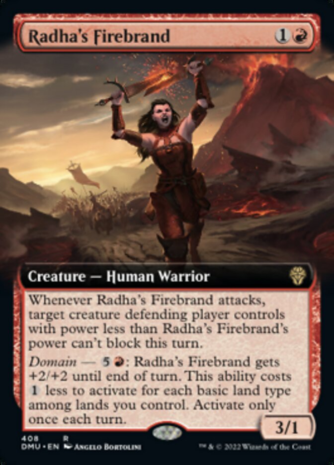 Radha's Firebrand (Extended Art) [Dominaria United] | Card Merchant Takapuna