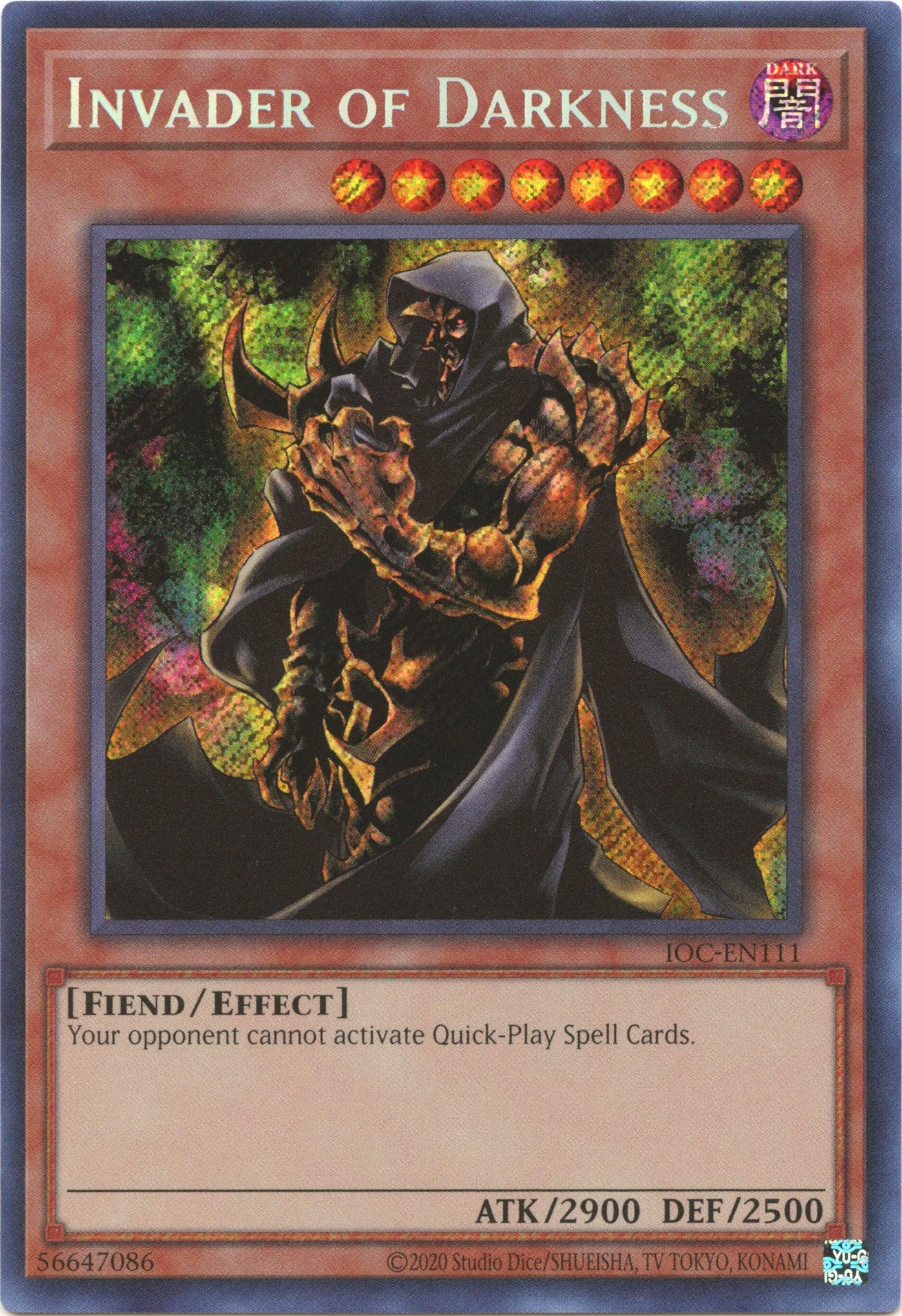 Invader of Darkness (25th Anniversary) [IOC-EN111] Secret Rare | Card Merchant Takapuna