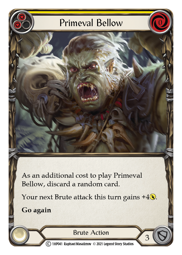 Primeval Bellow (Yellow) [1HP041] (History Pack 1) | Card Merchant Takapuna