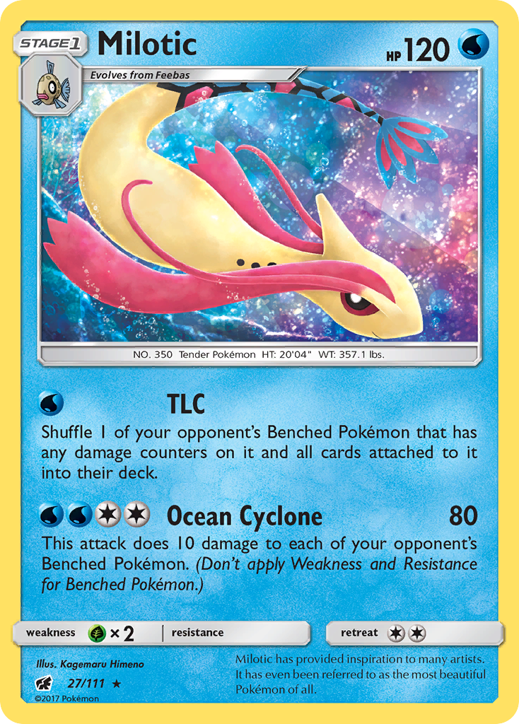 Milotic (27/111) [Sun & Moon: Crimson Invasion] | Card Merchant Takapuna