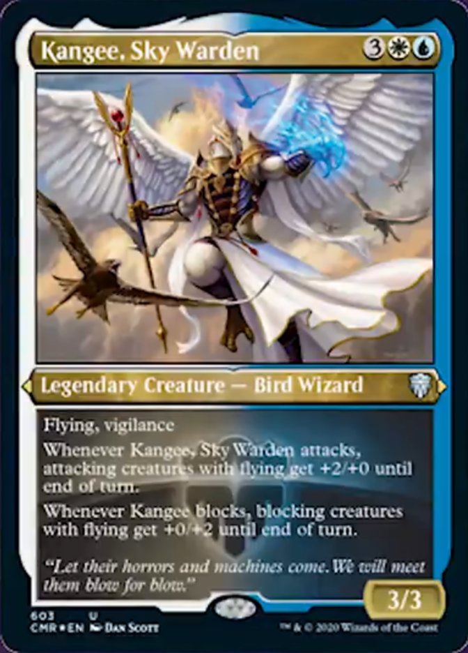 Kangee, Sky Warden (Etched) [Commander Legends] | Card Merchant Takapuna