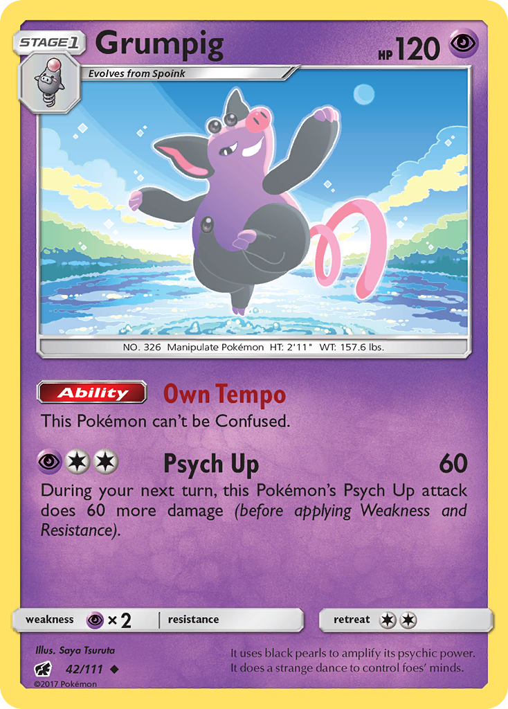 Grumpig (42/111) [Sun & Moon: Crimson Invasion] | Card Merchant Takapuna