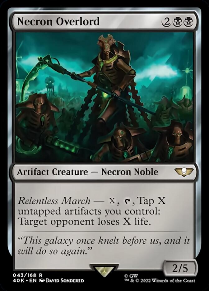 Necron Overlord (Surge Foil) [Warhammer 40,000] | Card Merchant Takapuna