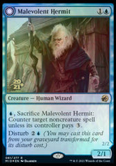 Malevolent Hermit // Benevolent Geist [Innistrad: Midnight Hunt Prerelease Promos] | Card Merchant Takapuna