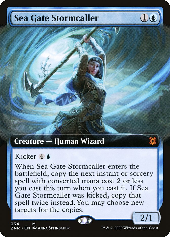 Sea Gate Stormcaller (Extended Art) [Zendikar Rising] | Card Merchant Takapuna