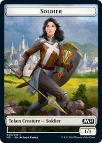 Soldier // Treasure Double-Sided Token [Core Set 2021 Tokens] | Card Merchant Takapuna