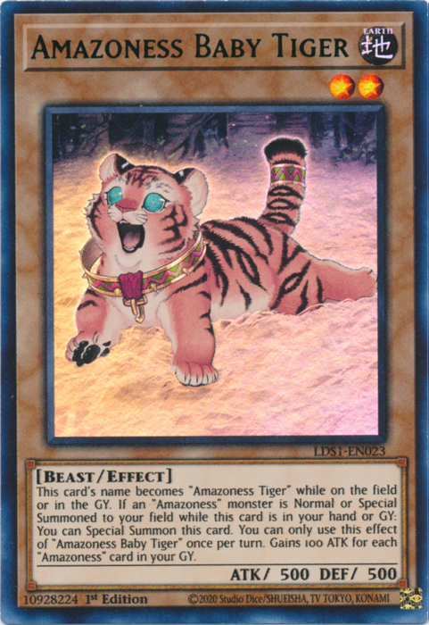 Amazoness Baby Tiger (Green) [LDS1-EN023] Ultra Rare | Card Merchant Takapuna