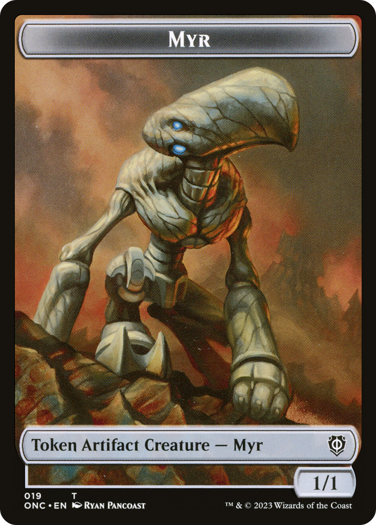 Myr // Thopter Double-Sided Token [Phyrexia: All Will Be One Commander Tokens] | Card Merchant Takapuna