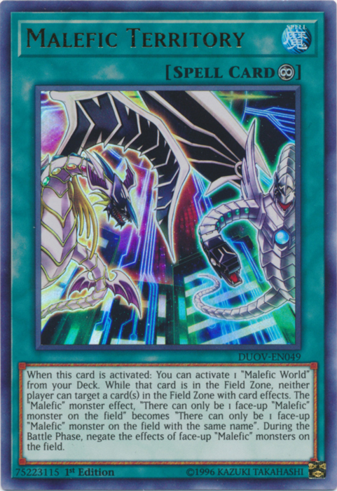 Malefic Territory [DUOV-EN049] Ultra Rare | Card Merchant Takapuna