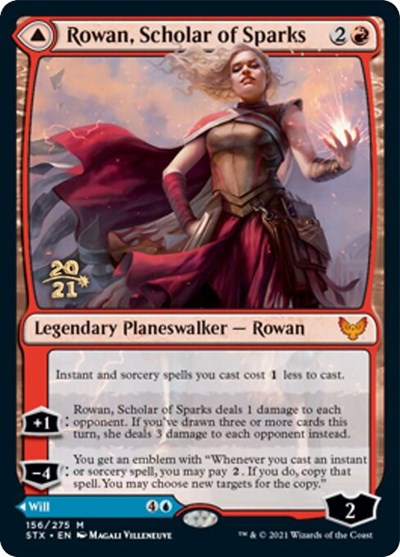 Rowan, Scholar of Sparks // Will, Scholar of Frost [Strixhaven: School of Mages Prerelease Promos] | Card Merchant Takapuna