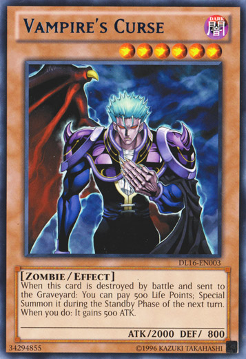 Vampire's Curse (Blue) [DL16-EN003] Rare | Card Merchant Takapuna