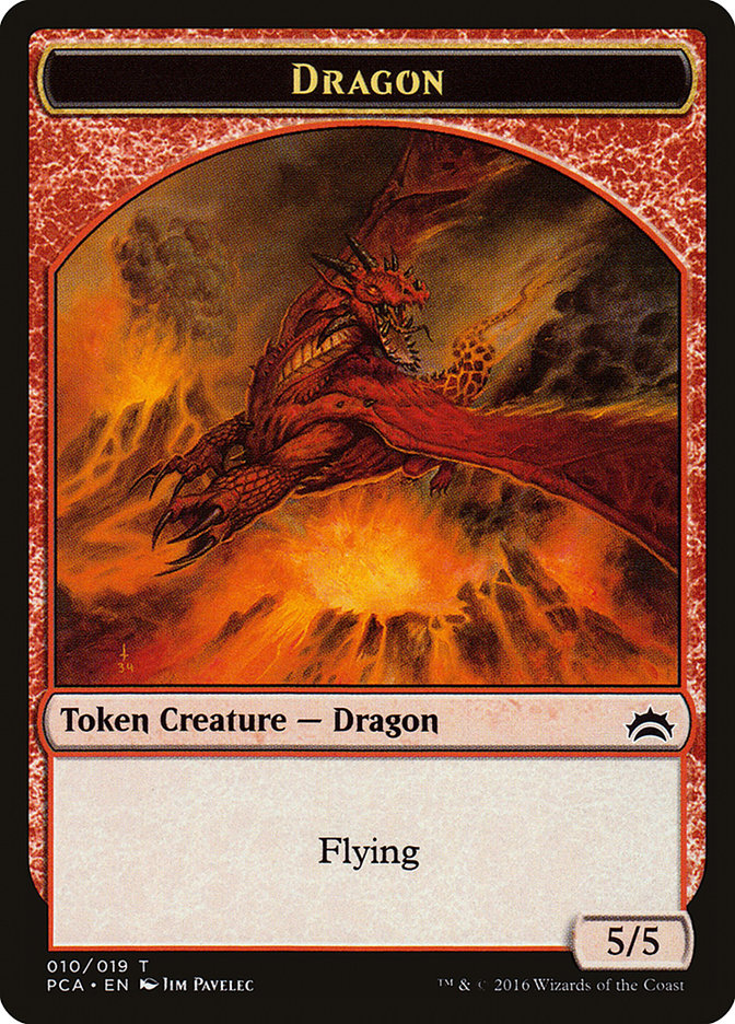 Dragon // Saproling Double-Sided Token [Planechase Anthology Tokens] | Card Merchant Takapuna