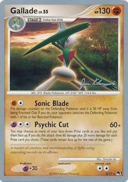 Gallade LV.55 (2/17) (Psychic Lock - Jason Klaczynski) [World Championships 2008] | Card Merchant Takapuna