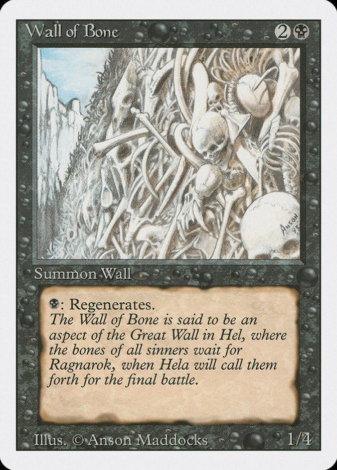 Wall of Bone [Revised Edition] | Card Merchant Takapuna