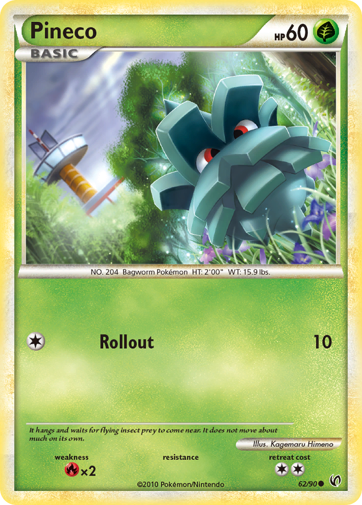 Pineco (62/90) [HeartGold & SoulSilver: Undaunted] | Card Merchant Takapuna