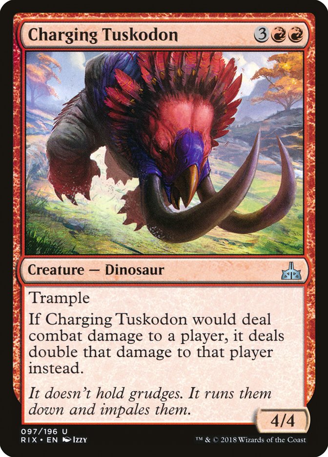 Charging Tuskodon [Rivals of Ixalan] | Card Merchant Takapuna